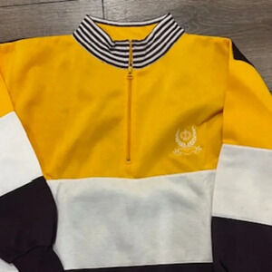 ECC Quarter Zip Long Sleeve Purple And Gold Sweatshirt Women’s Size Medium NWOT